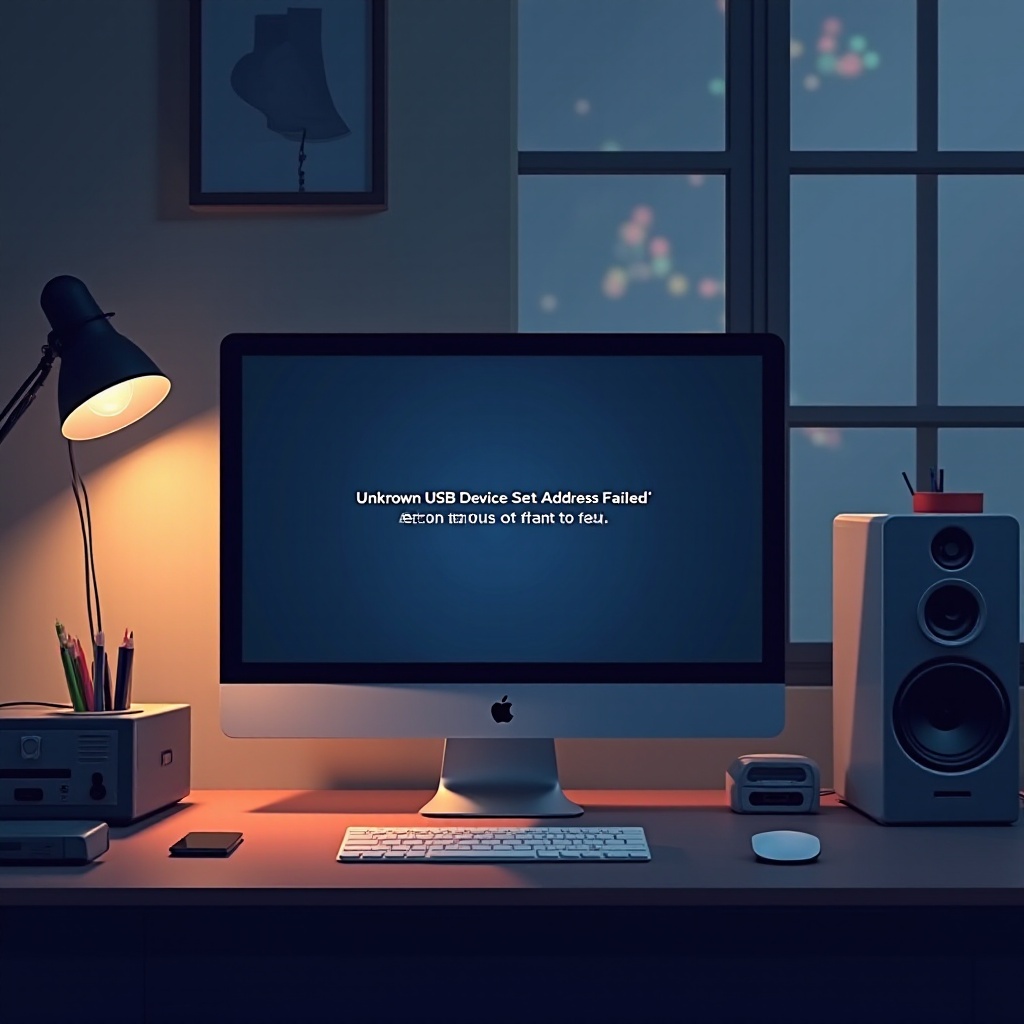 ไม่ทราบอุปกรณ์ USB ตั้งค่าที่อยู่ล้มเหลว