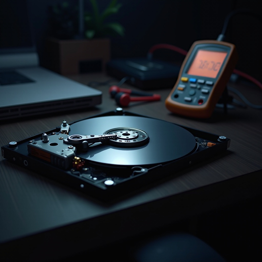 disco rígido girando, mas não detectado