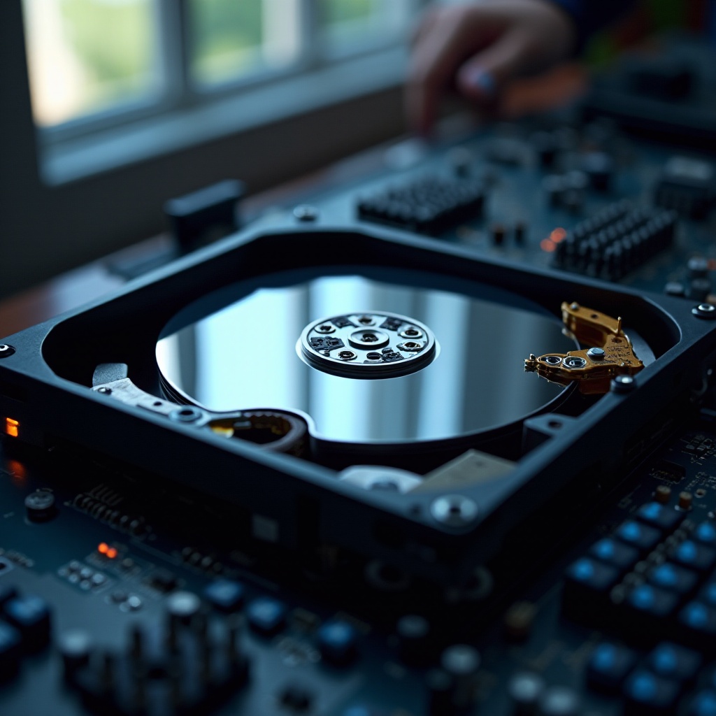 ฮาร์ดดิสก์หมุนอยู่แต่ตรวจไม่พบ