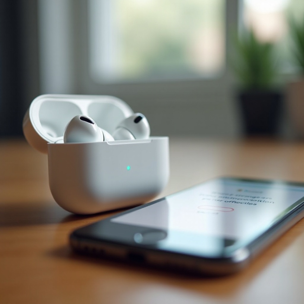 AirPods połączone, gdy są w etui