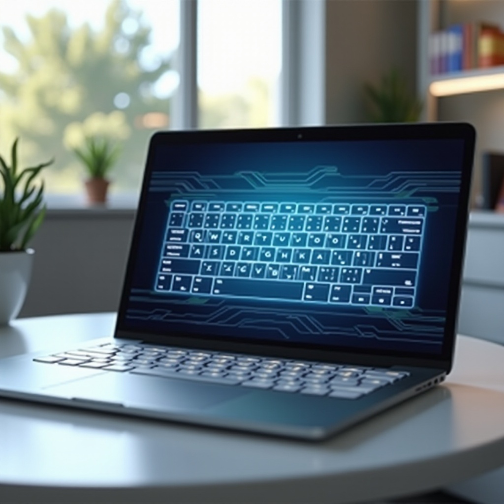 como usar o teclado na tela no laptop