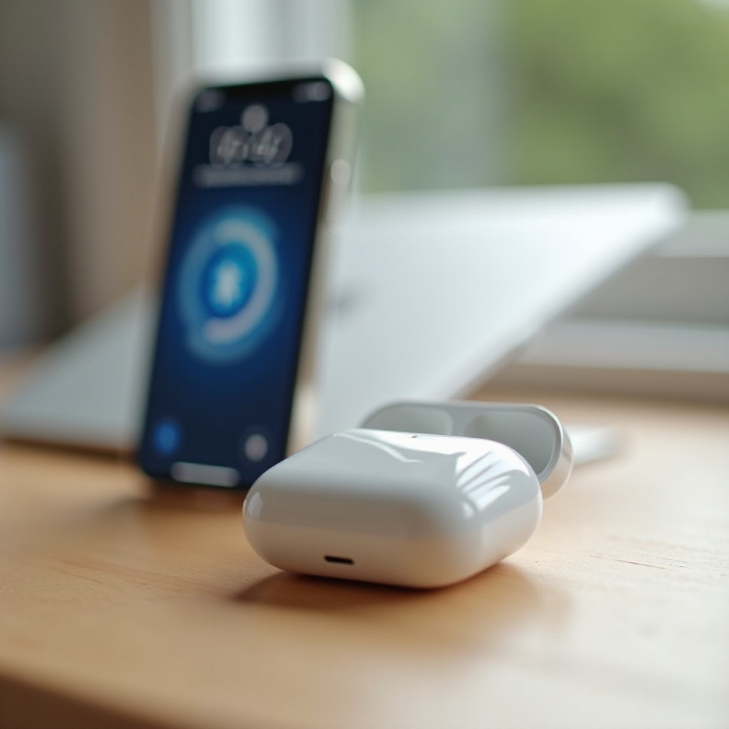 AirPods conectados quando estão no estojo