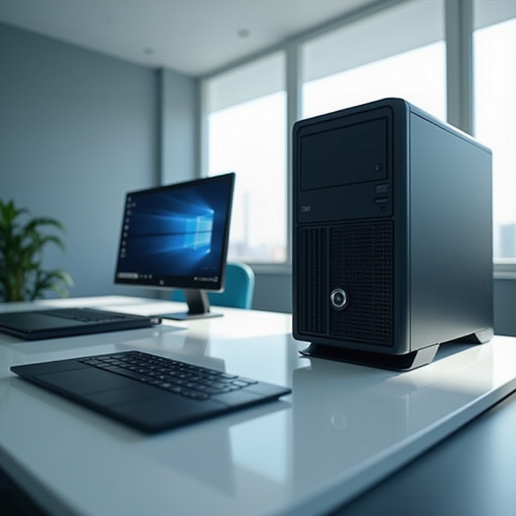 สลับระหว่างแล็ปท็อปและจอภาพเดสก์ท็อป