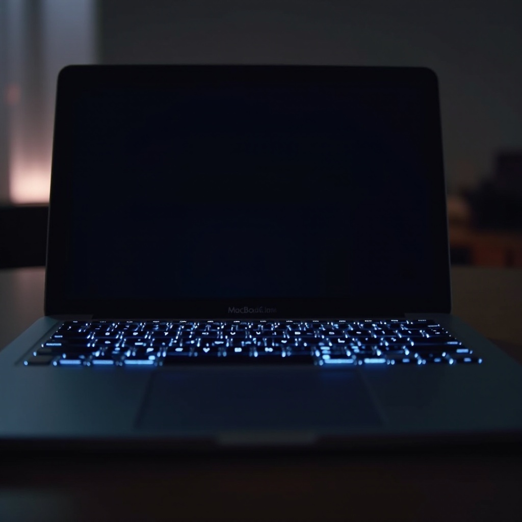 หน้าจอ MacBook Pro ไม่ทำงานแต่คีย์บอร์ดมีไฟ